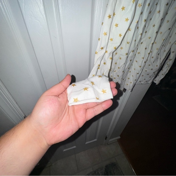 Faded Glory Women's LG 12-14 White Gold Star Print Long Sleeve T-Shirt Top NWT - Picture 10 of 14